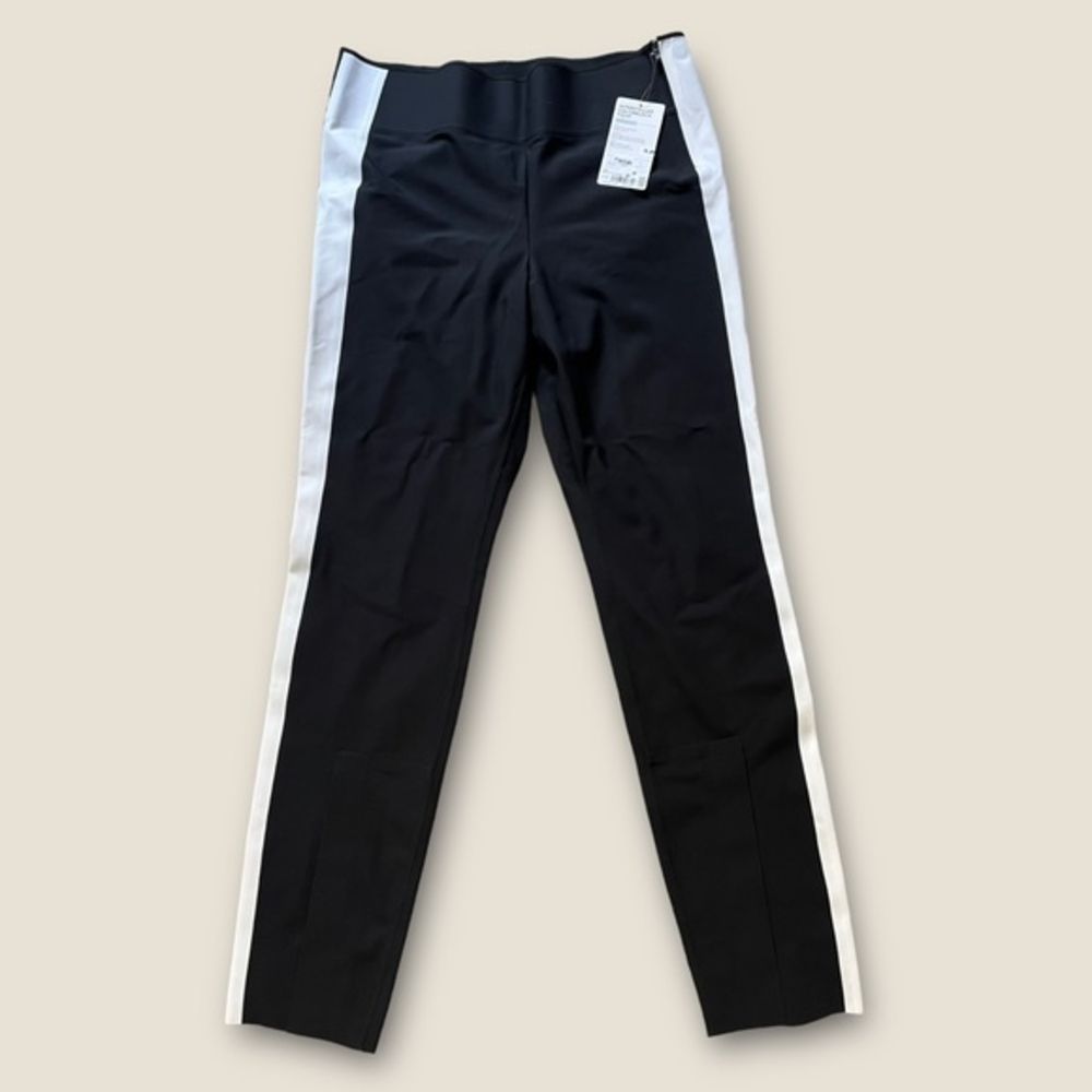 ATHLETA Interstellar Tight Pants Leggings Women Sz 14 Black White Colorblock NWT